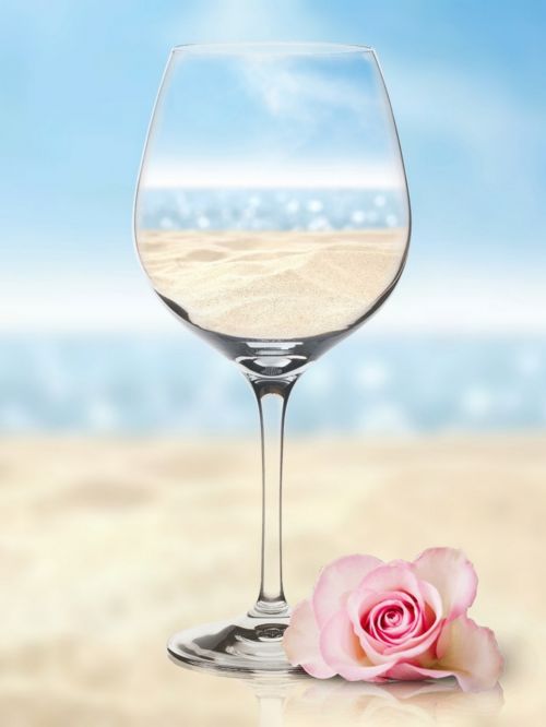 Glass With Rose