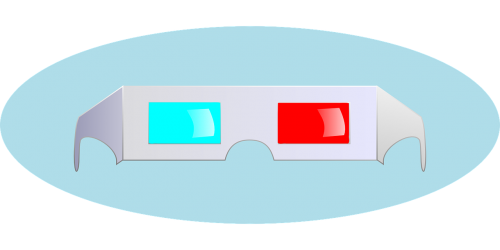 glasses 3d red