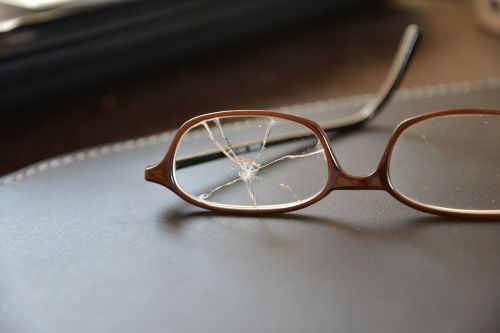 glasses broken glass