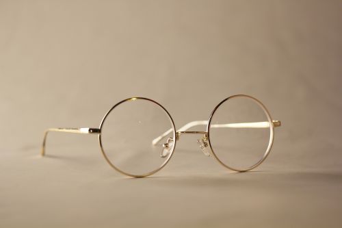 glasses retro gold