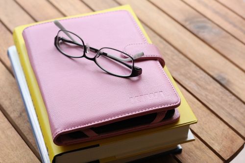 glasses tablet book