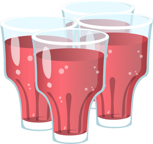 glasses juice wine