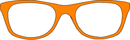 glasses orange black