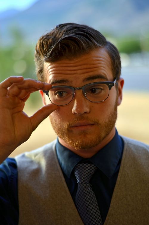 glasses hipster man