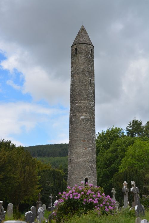 glendalough defensive tower church
