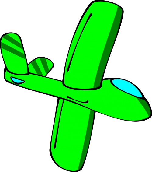 glider green plane