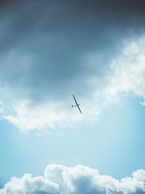 glider  aircraft  sky