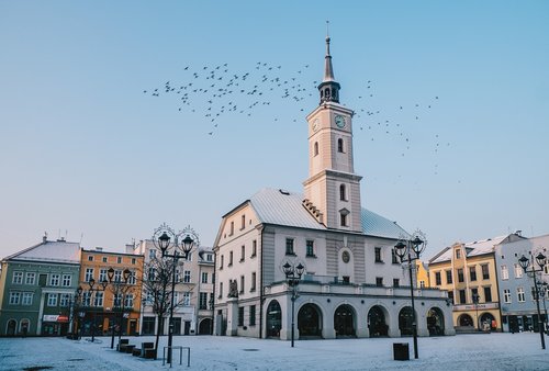 gliwice  the market  the town hall