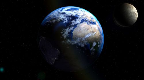 globe moon earth