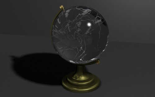 globe table ornament paper weight