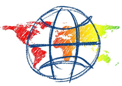 globe world continents