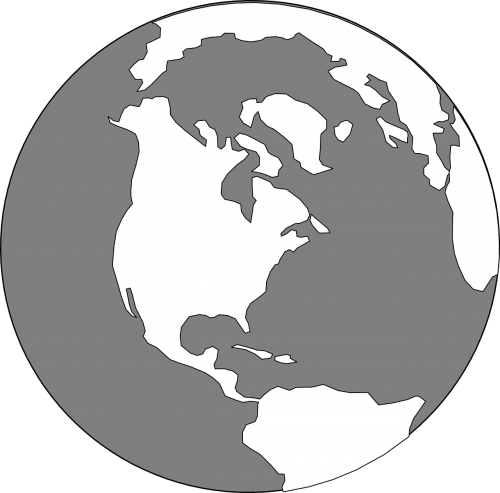 globe world grey