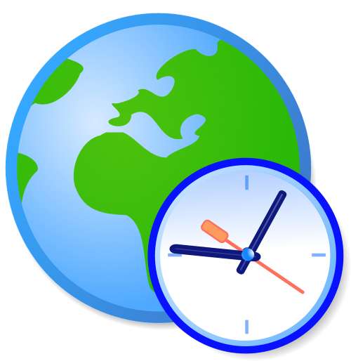 globe earth clock