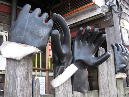 gloves hands black