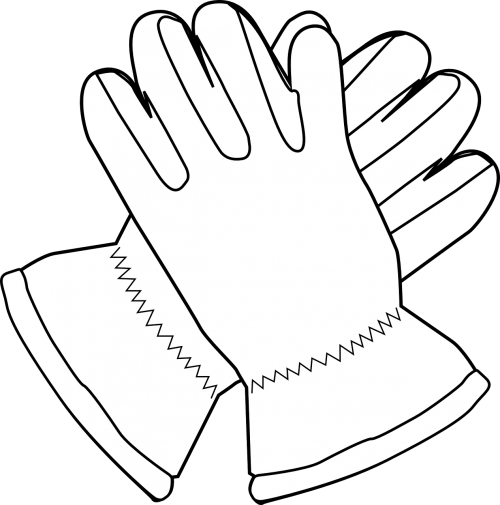 gloves mittens outline