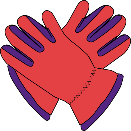 gloves red pair