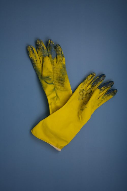 gloves work yellow