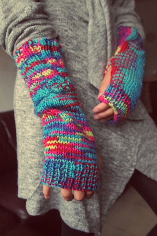 gloves fingers knitting