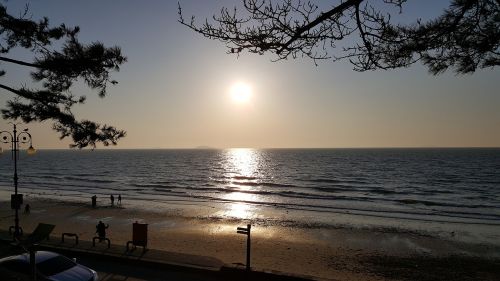 glow beach sunset