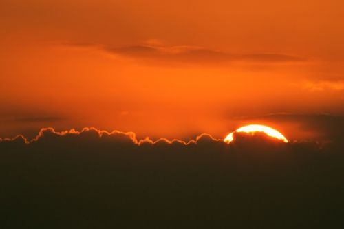 glow in the evening sunset