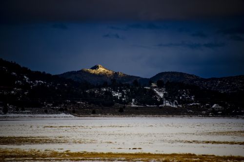 Glowing Mountain Peak