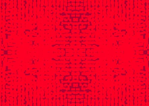 Glowing Red Pixel Pattern