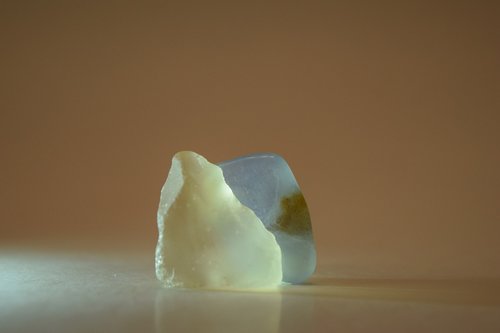 glowing rocks  glass  sea glass