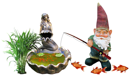 gnome fish pond