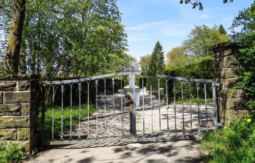 goal garden gate wrought iron