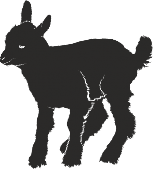 goat silhouette black