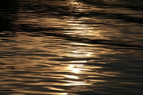 gold twilight sea