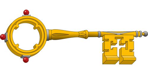 gold key lock