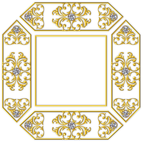 gold square frame