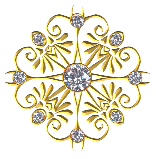 gold gem ornament