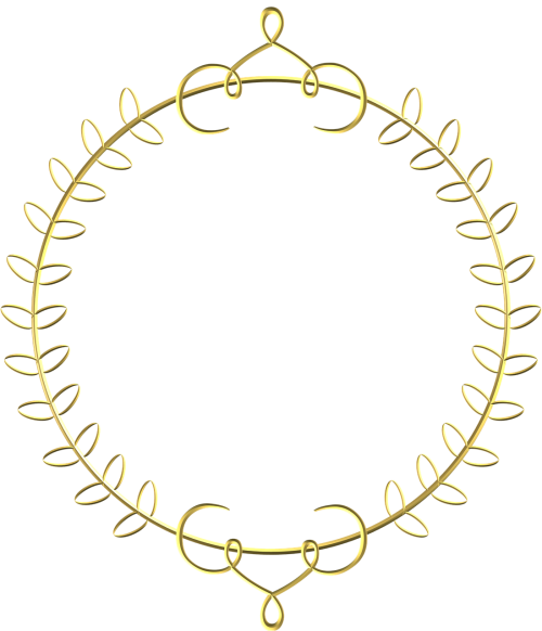 gold frame circle