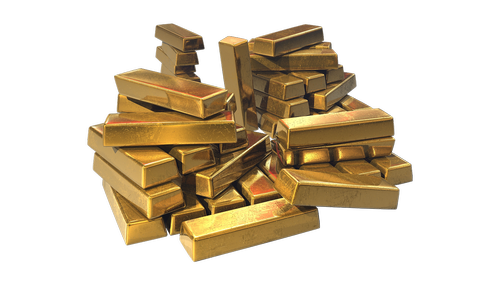 gold  wealth  ingots