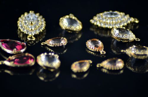 gold crystal jewelry