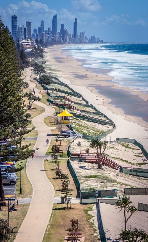 gold coast skyline beach