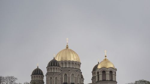 gold in the sky orthodox church riga