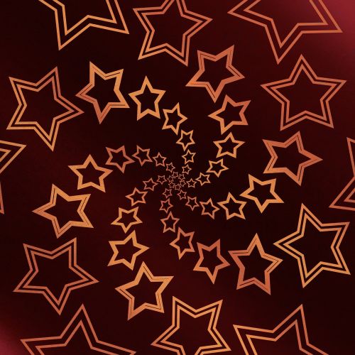gold stars spiral chic
