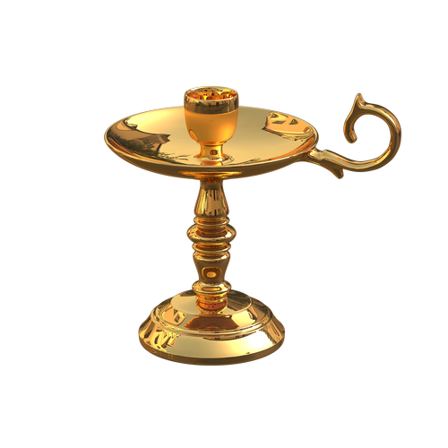 golden candlestick  stand for candles  Free illustrations