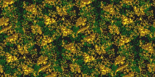 Golden Floral Pattern 6