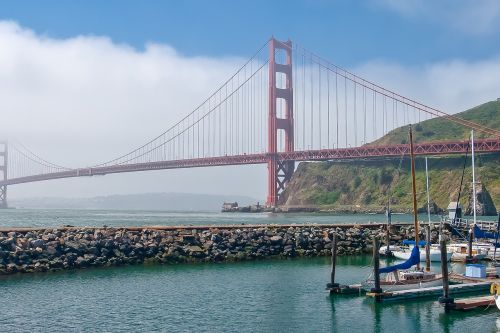 golden gate bridge scenic panorama