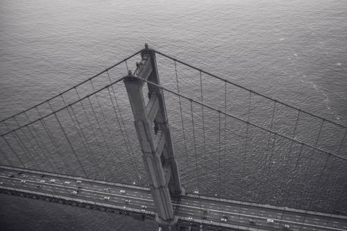 golden gate bridge san francisco black and white