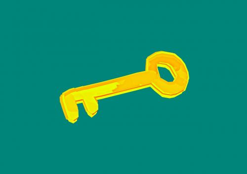 golden key key symbol