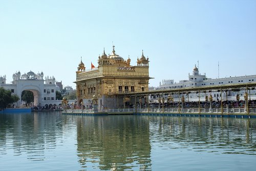 golden temple  gods abode  water front