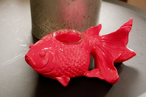 goldfish pink candle holders