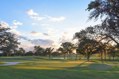 golf  golf course  sunset