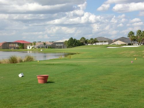 golf golf course lake