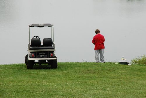 golf cart lawn summer